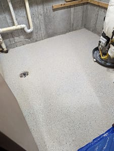 polished concrete utility room